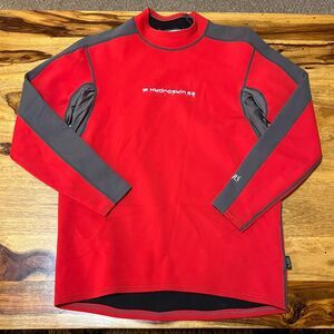 NRS Hydroskin G2 Titanium Long Sleeve Neoprene Shirt Red Gray Paddle Surf XXL
